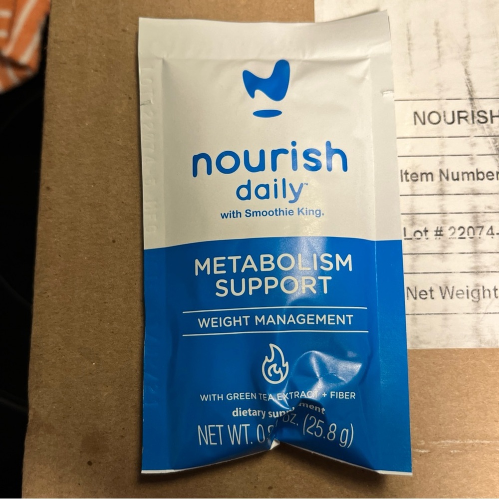 Smoothie King Nourish Daily Weight  Metabolism Support Protein 50 Packs .97oz.